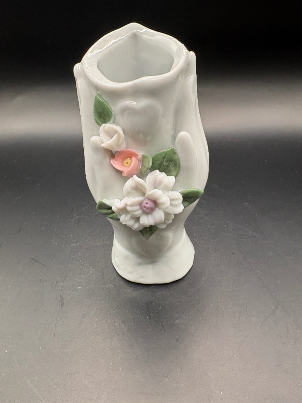 Vintage Hands with Flowers Vase Style Figurine
